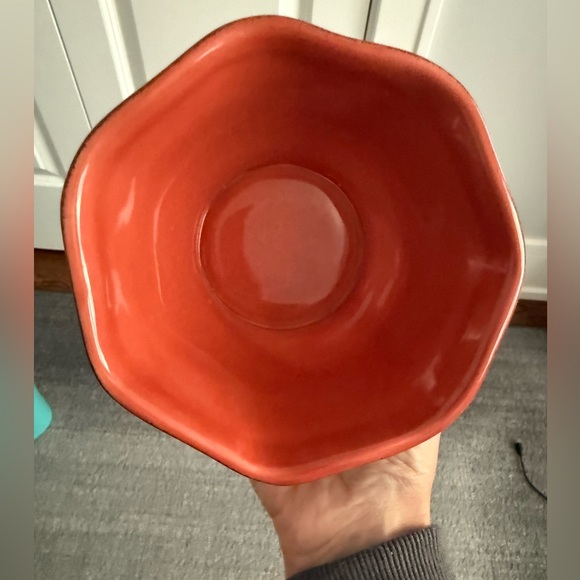 Bundle 2 Tastefully Simple Dip Bowls & Spoon Rust Red Gift Kitchen Appetizers - Picture 3 of 11